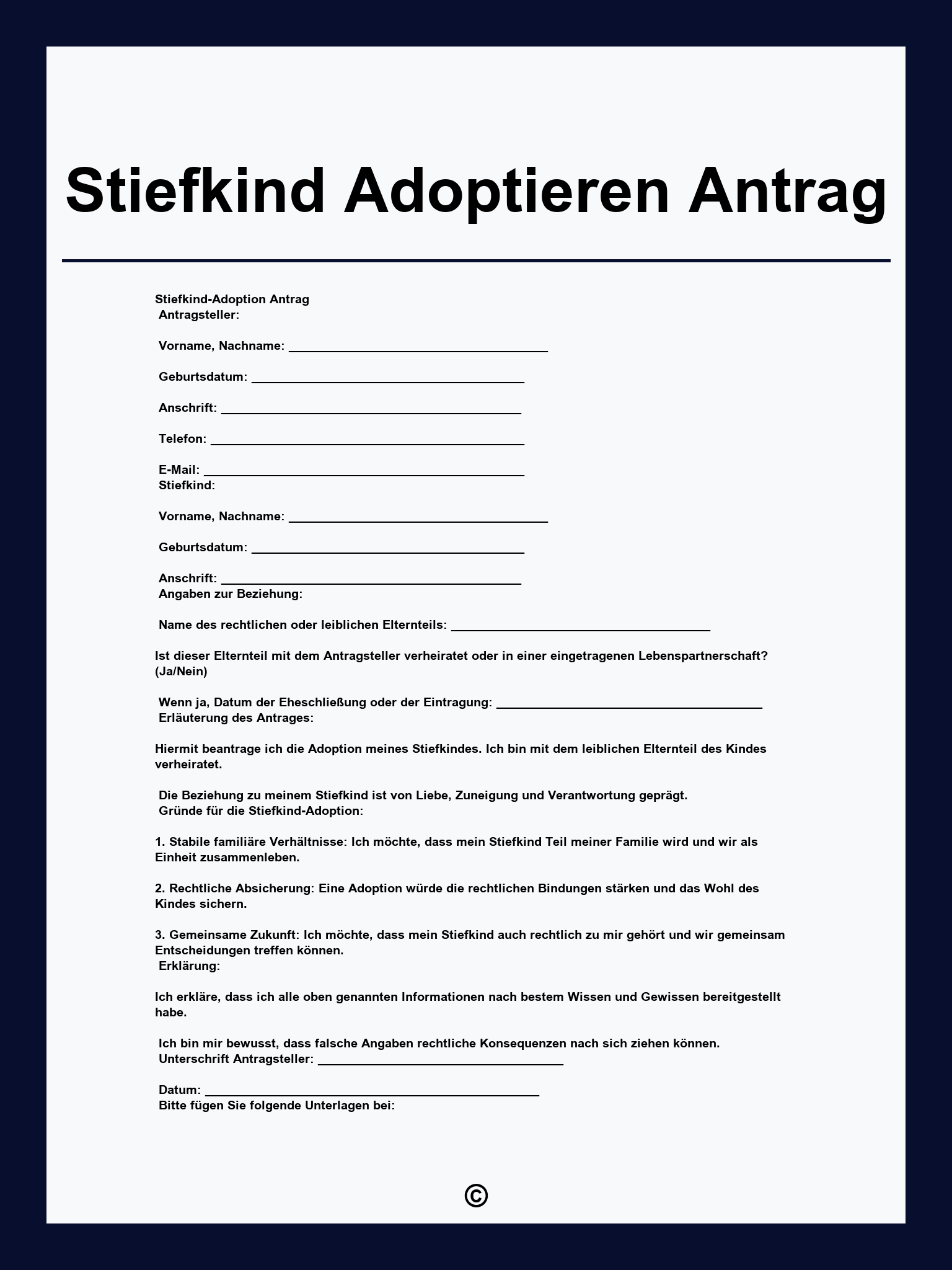 Stiefkind Adoptieren Antrag